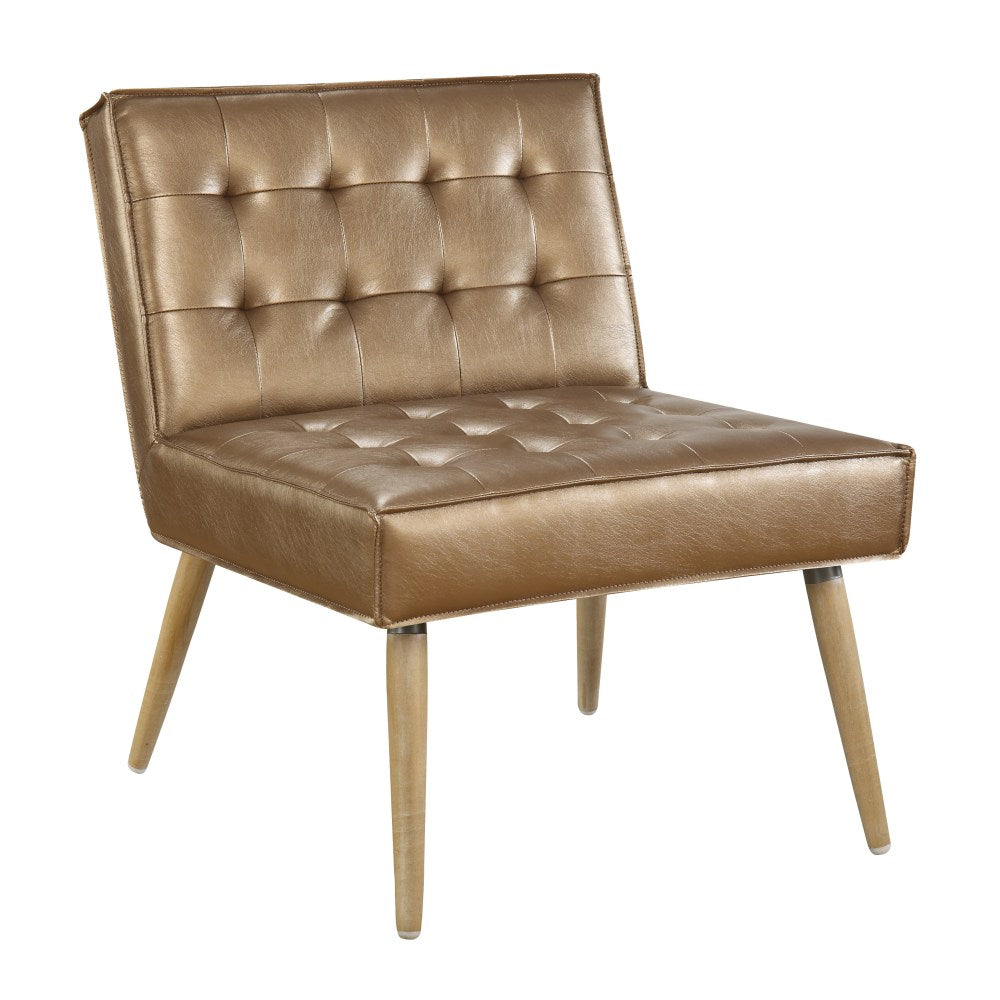 Ave Six Amity Tufted Accent Chair, Sizzle Copper/Light Brown/Gold