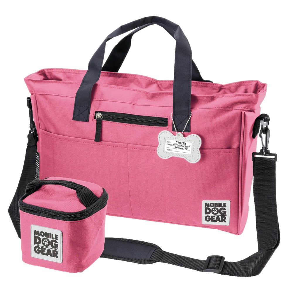 Overland Dog Gear Day Away Tote Bag, 11inH x 5inW x 16inD, Pink