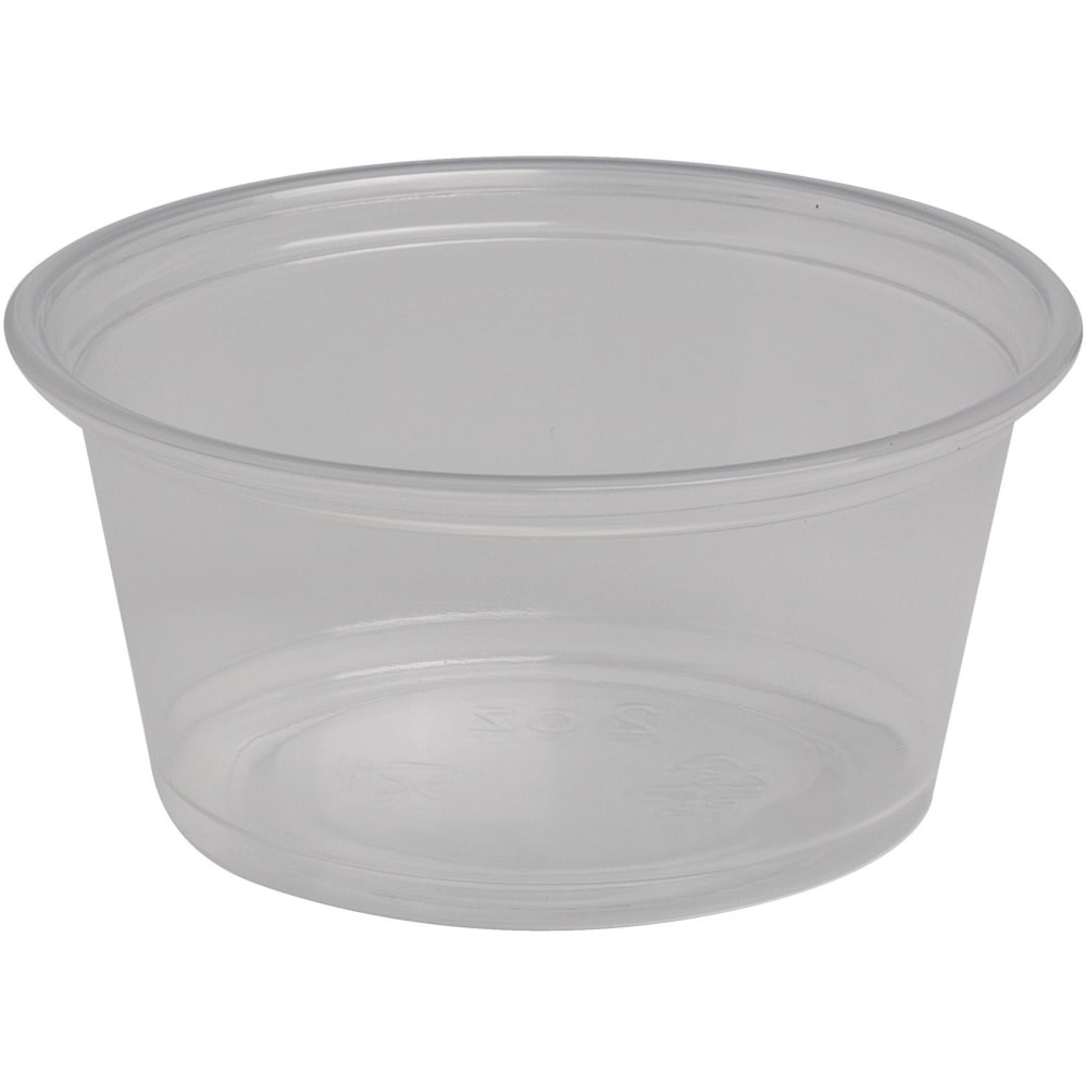 Dixie Portion Cup Lids by GP Pro - 200 - 12 / Carton - Clear - Plastic - Sauce