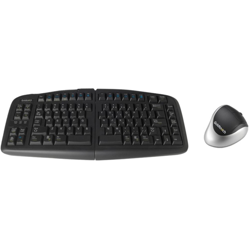 Goldtouch Gtu-0088 Keyboard Wired & Kov-Gtm-L Left Hand Mouse Bundle - USB Cable Keyboard - USB Cable Mouse - Optical - 1000 dpi - 3 Button - Scroll Wheel - Left-handed Only (PC, Unix) Pack