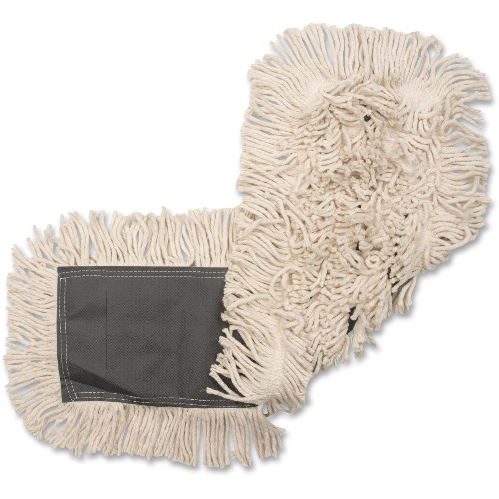 Genuine Joe Disposable Cotton Dust Mop Refill - 5in Width x 36in Length - Cotton, Synthetic