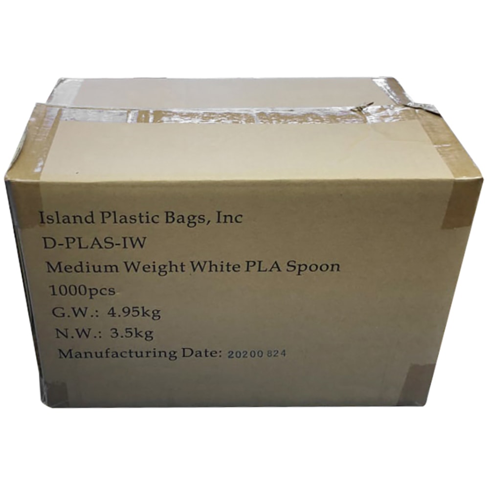 Ohanaware Disposable Cutlery, Spoons, White, Pack Of 1,000 Forks