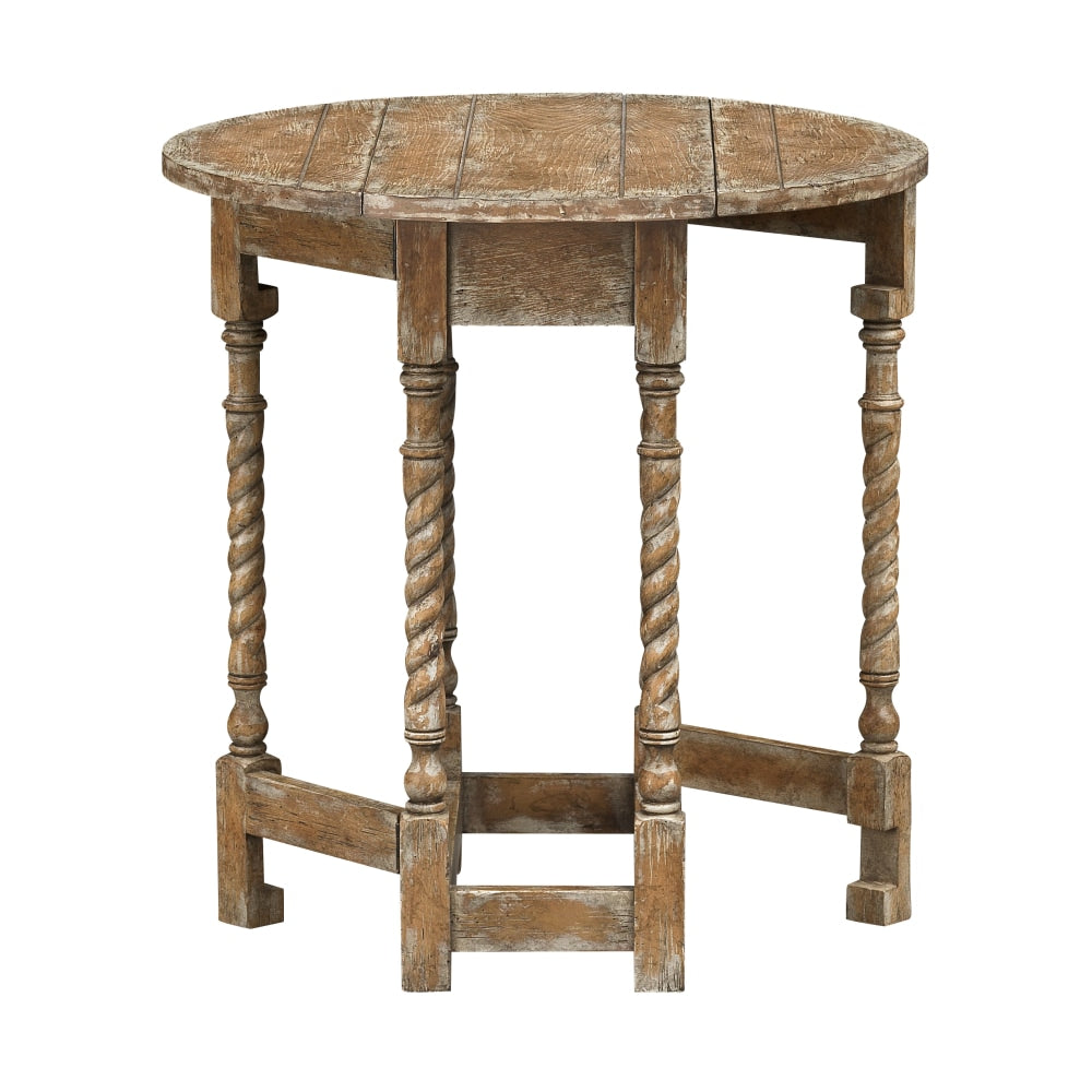 Coast to Coast Quentin Accent/End Table, 26inH x 24inW x 24inD, Josie Vintage Brown