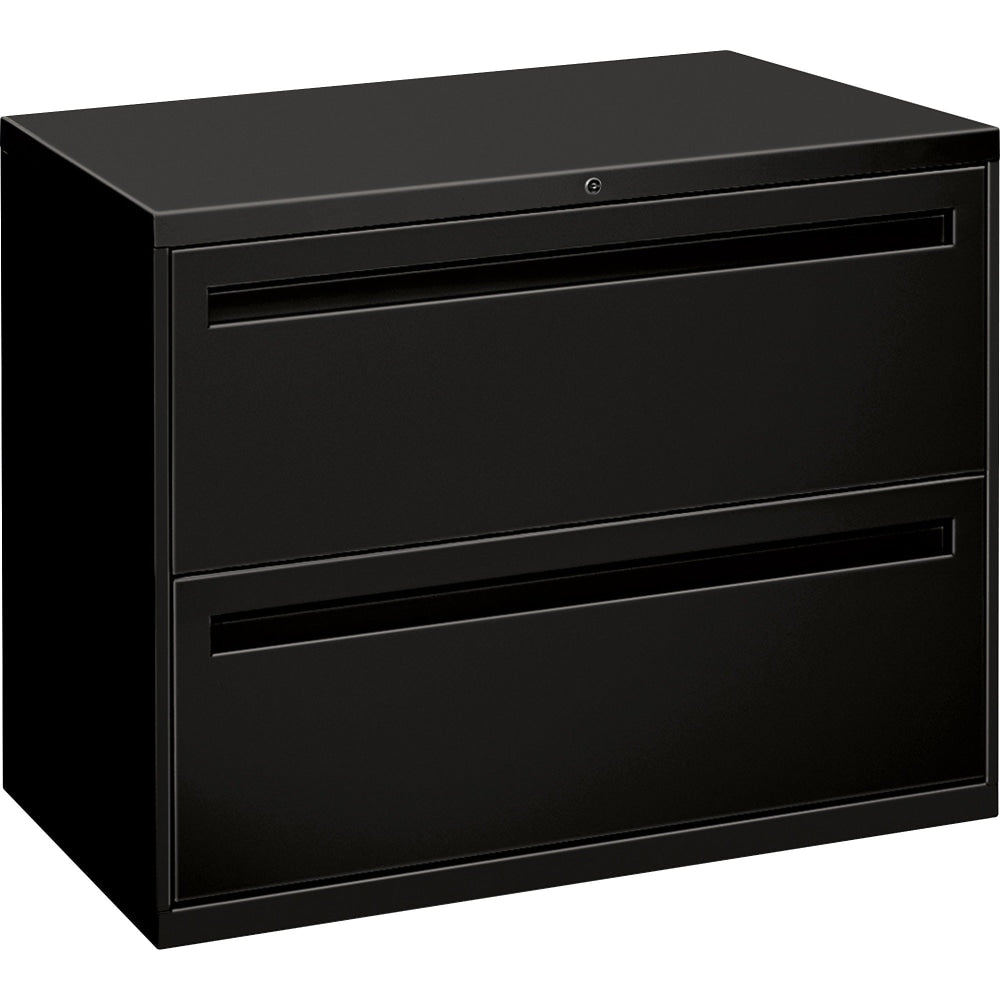 HON Brigade 700 36inW x 18inD Lateral 2-Drawer File Cabinet, Black