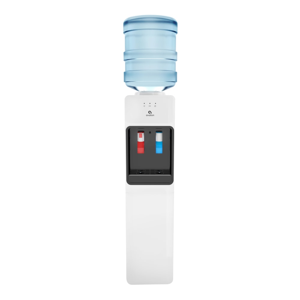 Avalon WATERCOOLER Top Loading Slim Cooler Dispenser, A1, Hot & Cold Water, Child Safety Lock, Holds 3 or 5 Gallon Bottles, White