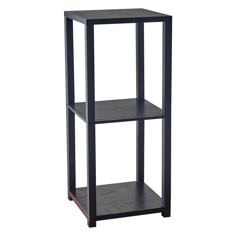 Adesso Lawrence Pedestal Table, Square, 27-3/4inH x 11-1/2inW x 11-1/2inD, Black