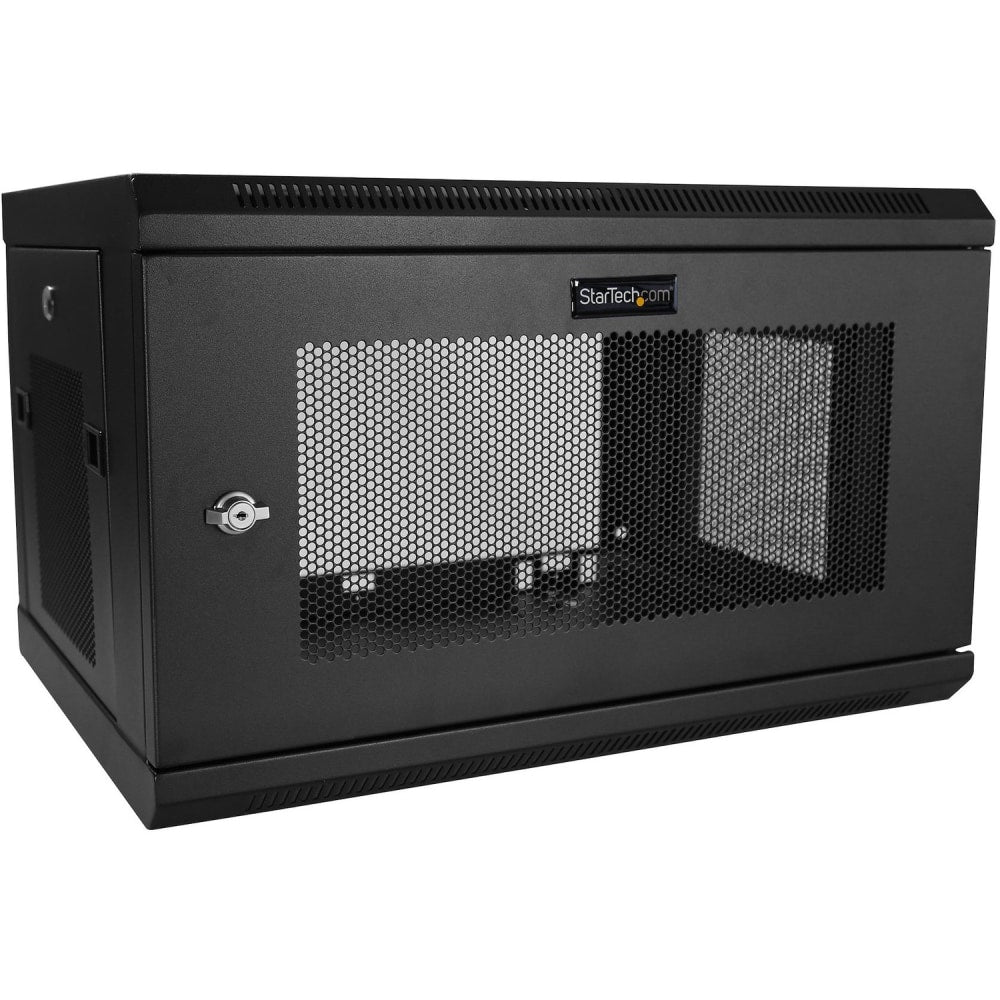 StarTech.com 6U Wallmount Server Rack Cabinet - Server Rack Enclosure - Wallmount Network Cabinet - Up to 14.8 in. Deep - Wall-mount your server equipment flush against the wall with this 9U server rack - Comes fully assembled