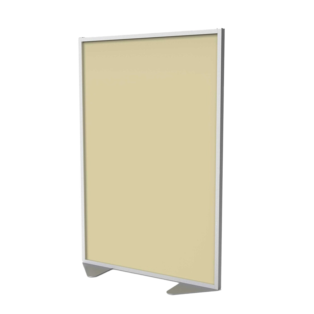 Ghent Floor Partition With Aluminum Frame, 71-7/8inH x 48inW x 2inD, Caramel