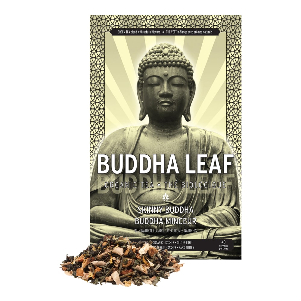 Tea Squared Buddha Skinny Organic Loose Leaf Tea, 2.8 Oz, Carton Of 6 Bags