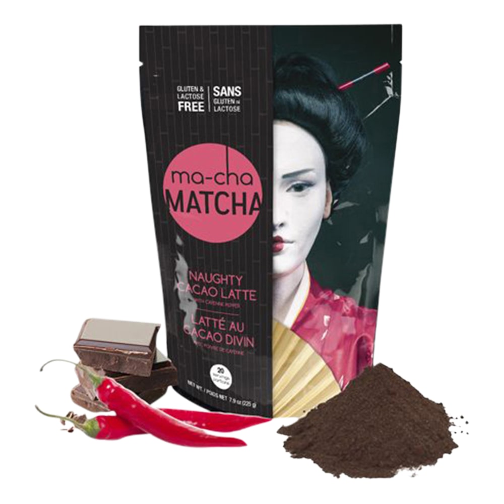 Ma-Cha Naughty Chocolate Latte Mix, 7.9 Oz, 12 Per Box, Carton Of 6 Boxes
