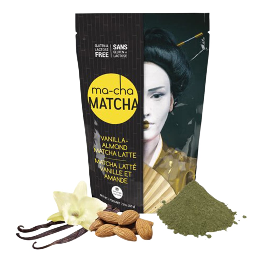 Ma-Cha Vanilla Almond Latte Mix, 7.9 Oz, 12 Per Box, Carton Of 6 Boxes