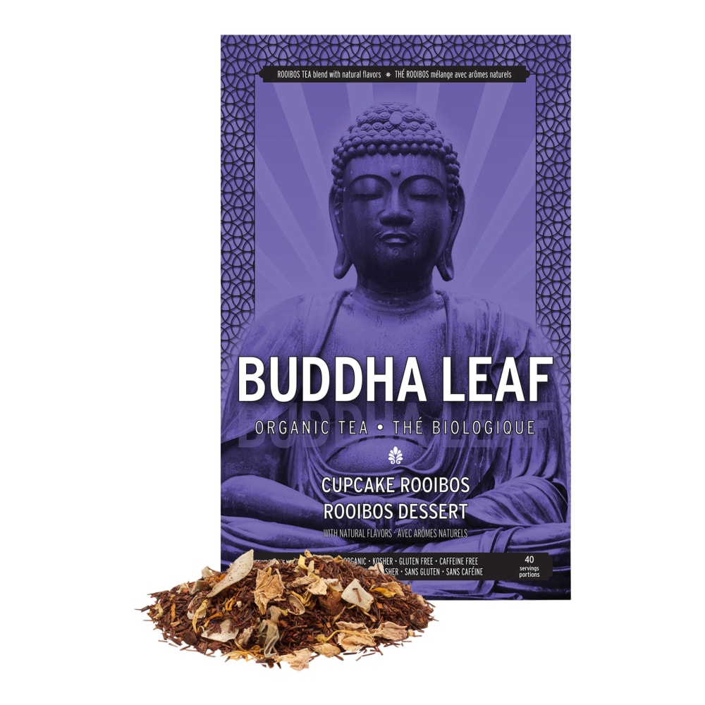Tea Squared Buddha Cupcake Rooibos Organic Loose Leaf Tea, 2.8 Oz, Carton Of 3 Bags