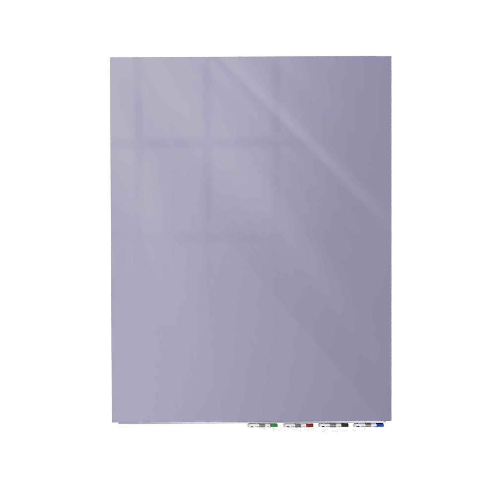 Ghent Aria Low-Profile Magnetic Glass Whiteboard, 60in x 36in, Grape
