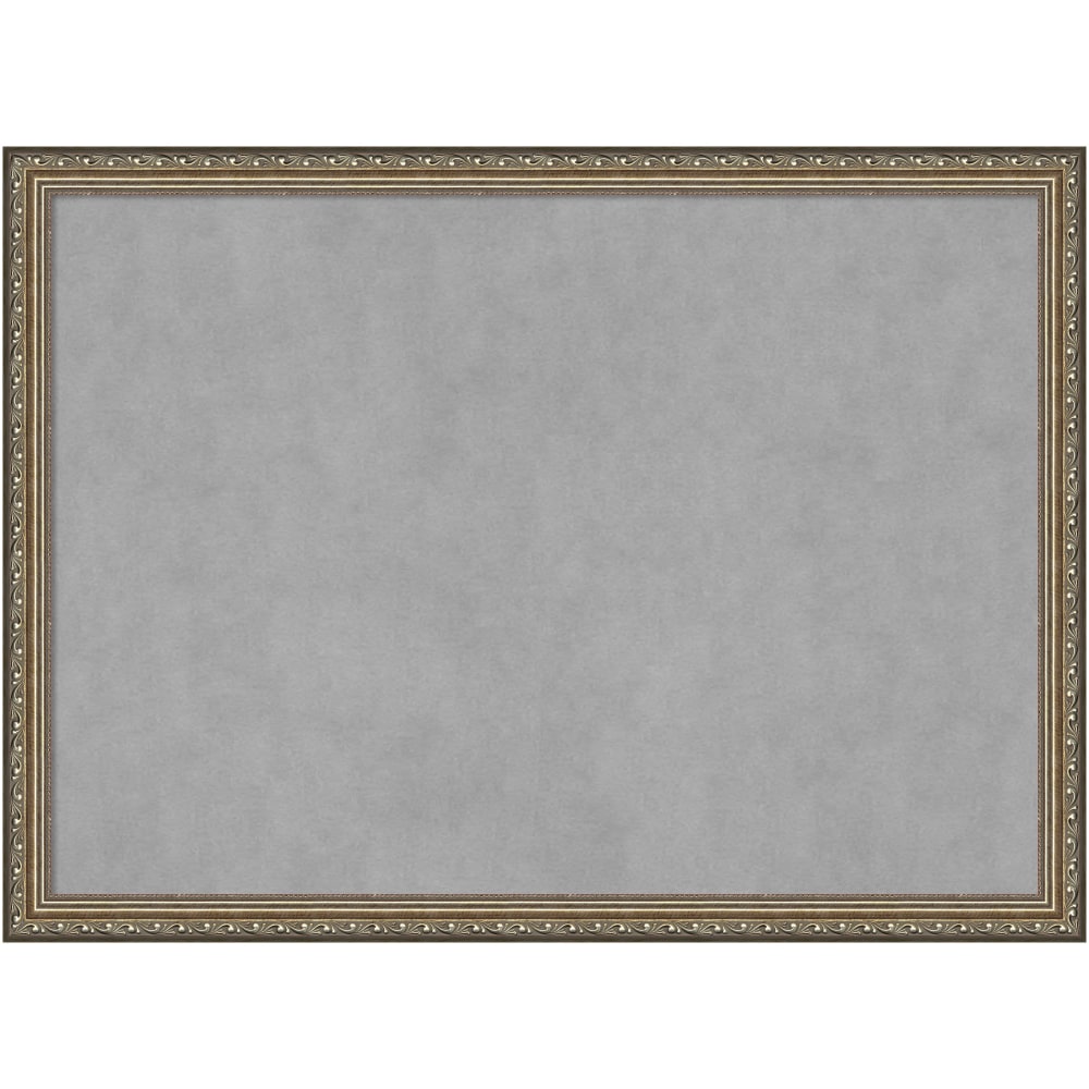 Amanti Art Magnetic Bulletin Board, Steel/Aluminum, 30in x 22in, Parisian Silver Wood Frame