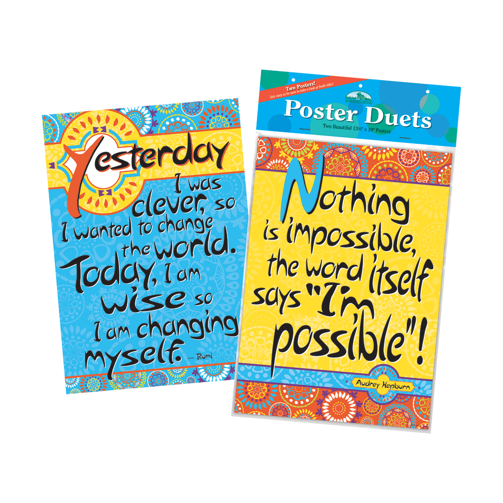 Barker Creek Poster Duet Set, Im Possible, Pack Of 2