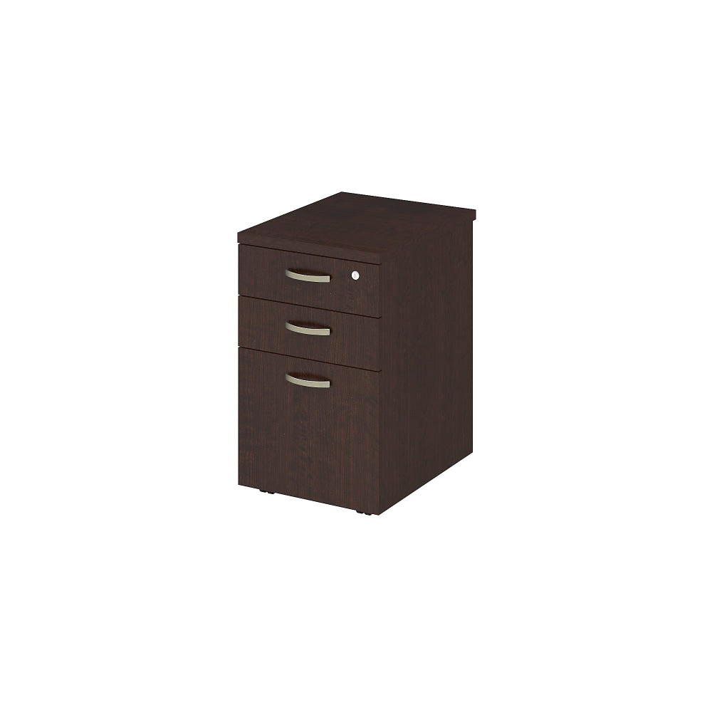 Bush Business Furniture Easy Office 20inD Vertical 3-Drawer Mobile File Cabinet, Mocha Cherry, Delivery