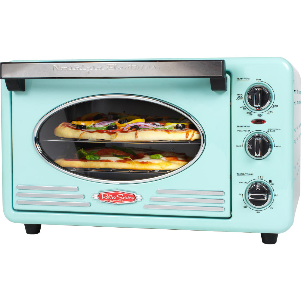 Nostalgia Electrics Retro 12-Slice Convection Toaster Oven, Aqua