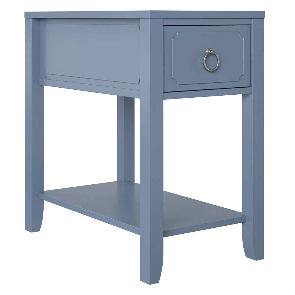 Ameriwood Home Novogratz Her Majesty Narrow Side Table, 24inH x 27-5/8inW x 23-5/8inD, Blue