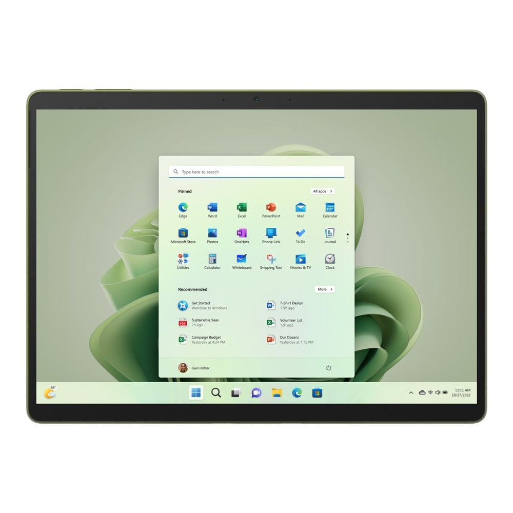 Microsoft Surface Pro 9 - Tablet - Intel Core i7 - 1255U / up to 4.7 GHz - Evo - Win 11 Home - Intel Iris Xe Graphics - 16 GB RAM - 256 GB SSD - 13in touchscreen 2880 x 1920 @ 120 Hz - Wi-Fi 6 - forest