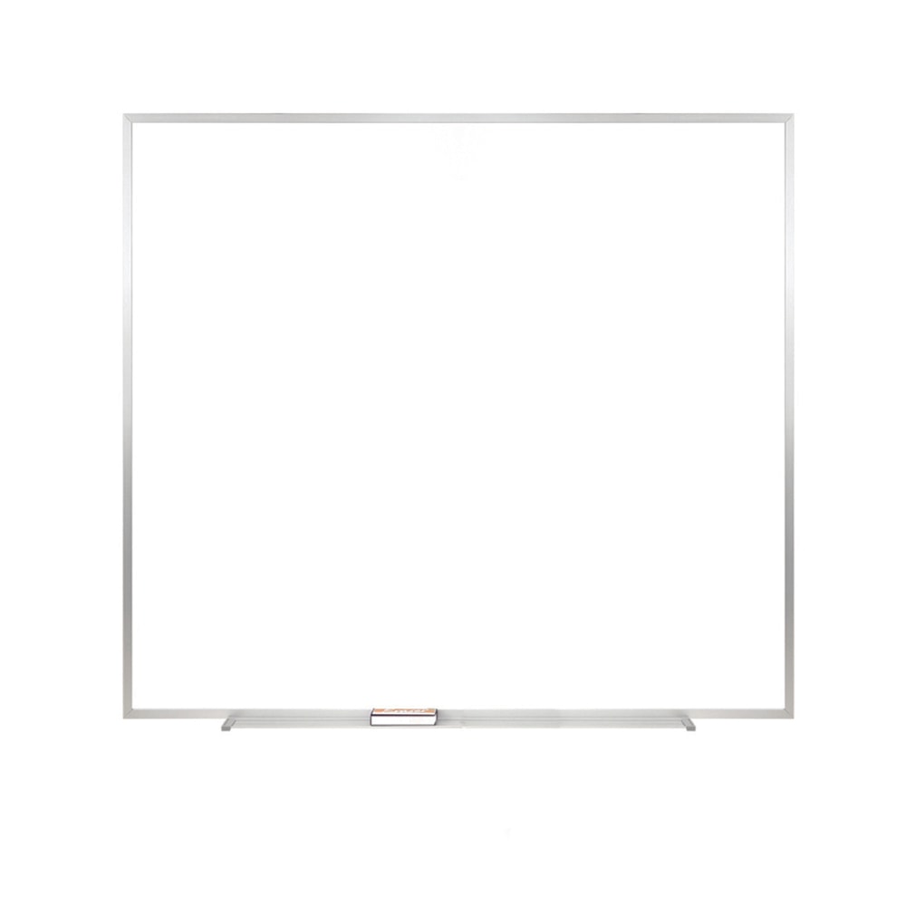 Ghent M2 Non-Magnetic Dry-Erase Whiteboard, 48 1/2in x 48 1/2in, Satin Aluminum Frame