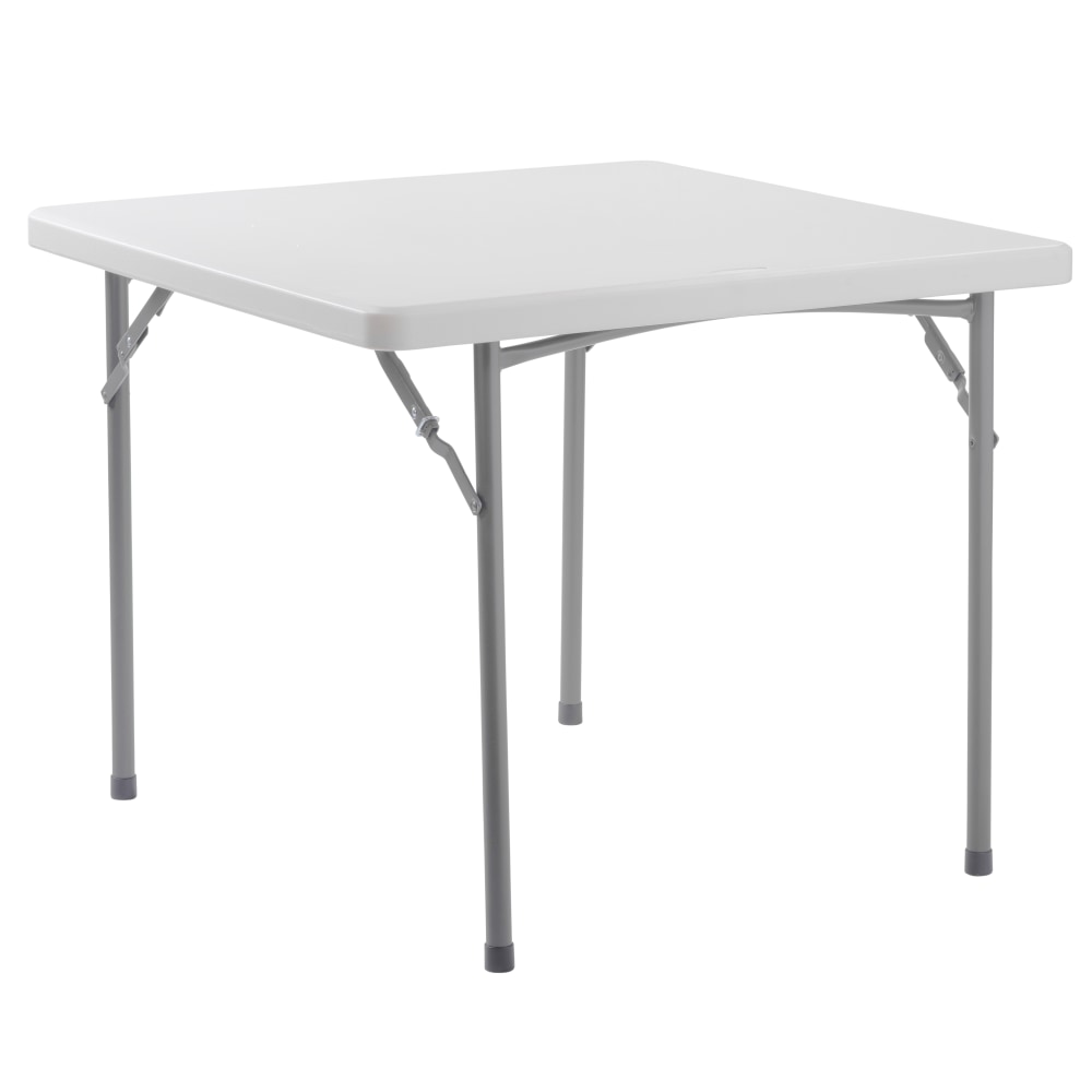National Public Seating BT Series Heavy-Duty Folding Table, 36in x 36in, Speckled Gray