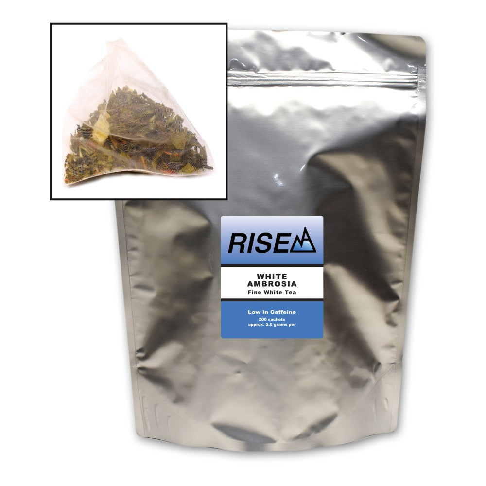RISE NA White Ambrosia Tea, 8 Oz, Bag Of 200 Sachets