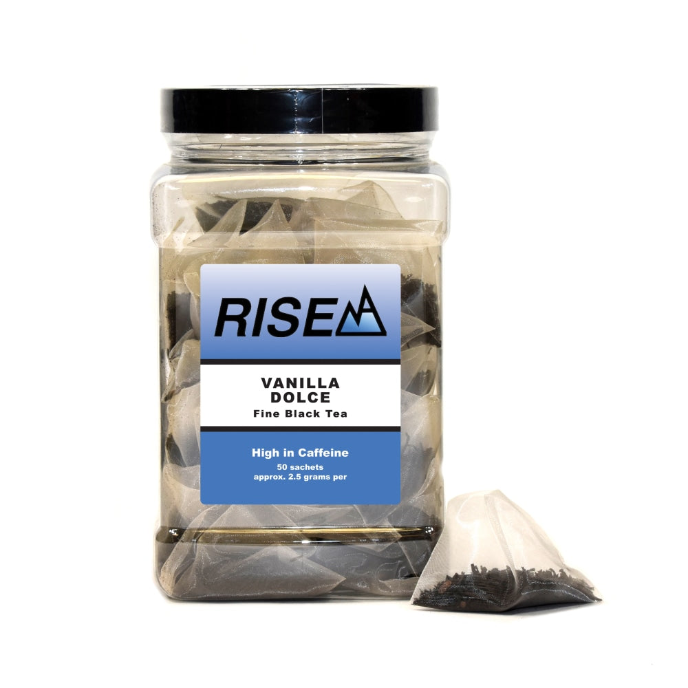 RISE NA Premium Black Tea, 8 Oz, Canister Of 50 Sachets