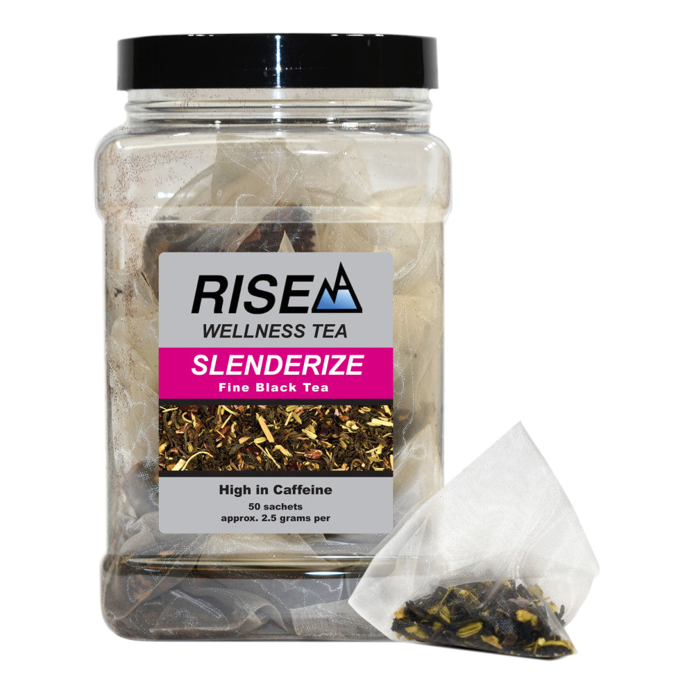RISE NA Wellness Tea, Pu-erh, 8 Oz, Canister Of 50 Sachets