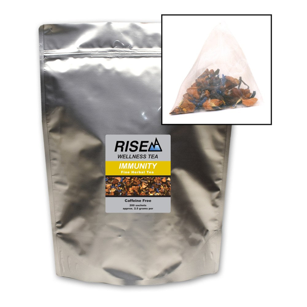 RISE NA Wellness Tea, Green Tea And Rooibos, 8 Oz, Bag Of 200 Sachets