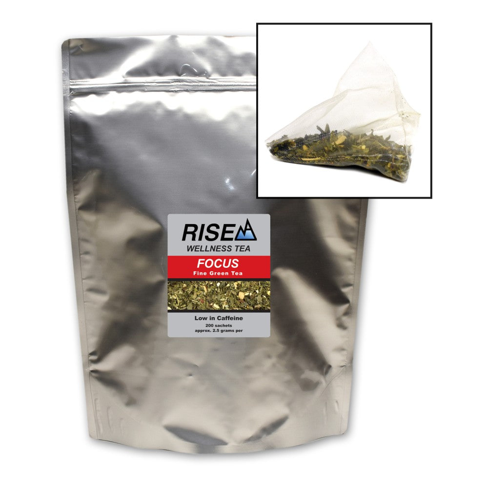 RISE NA Wellness Tea, Green Tea, 8 Oz, Bag Of 200 Sachets