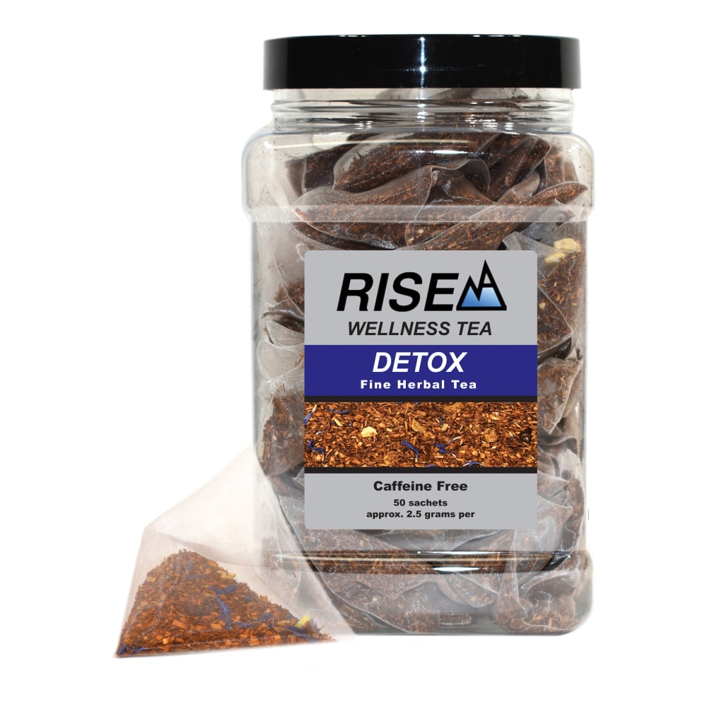 RISE NA Wellness Tea, Rooibos, 8 Oz, Canister Of 50 Sachets