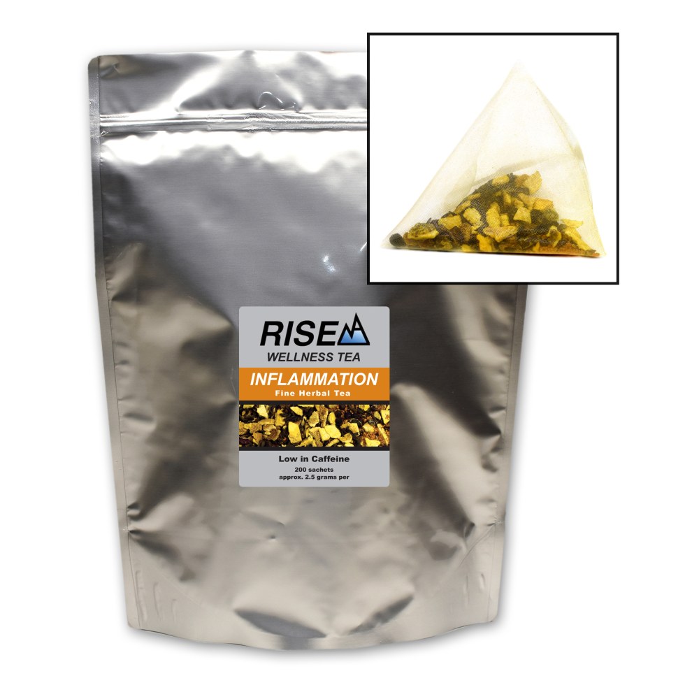 RISE NA Wellness Tea, Turmeric And Pepper, 8 Oz, Bag Of 200 Sachets