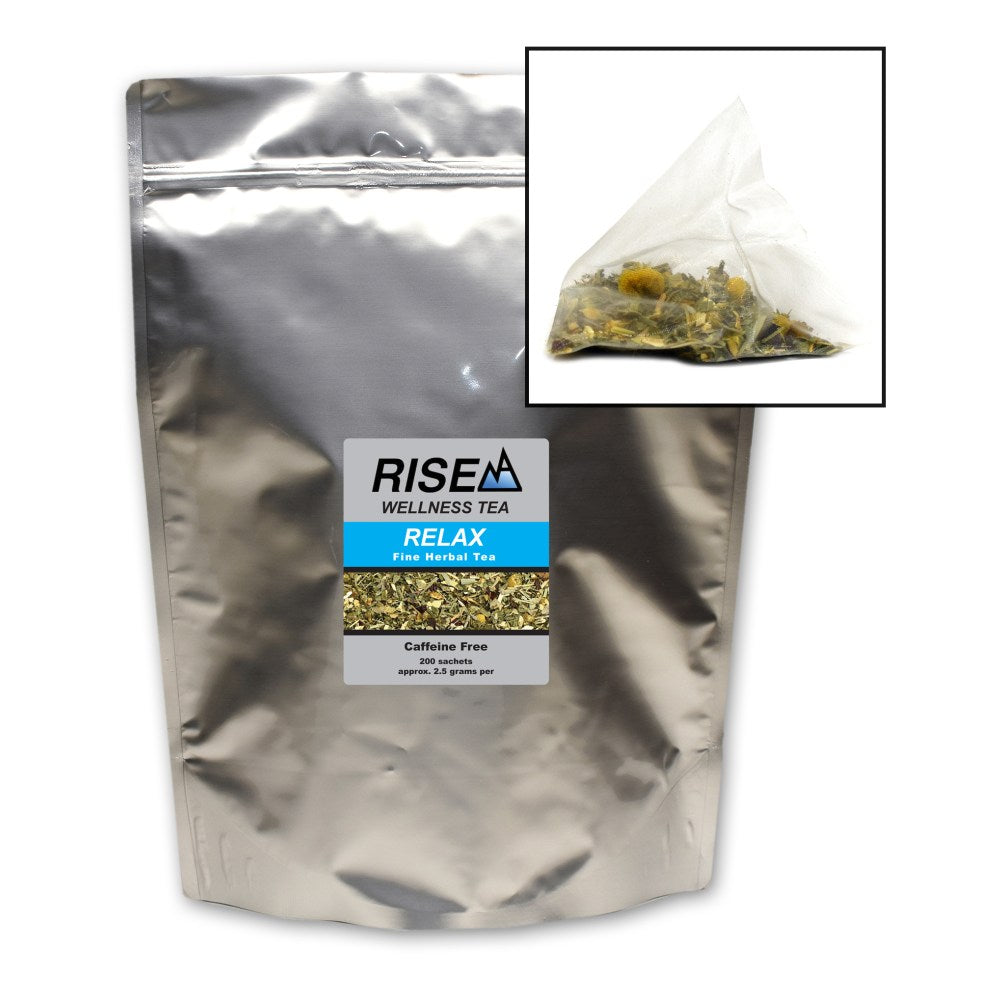 RISE NA Wellness Tea, Chamomile And Fruit Nectars, 8 Oz, Bag Of 200 Sachets