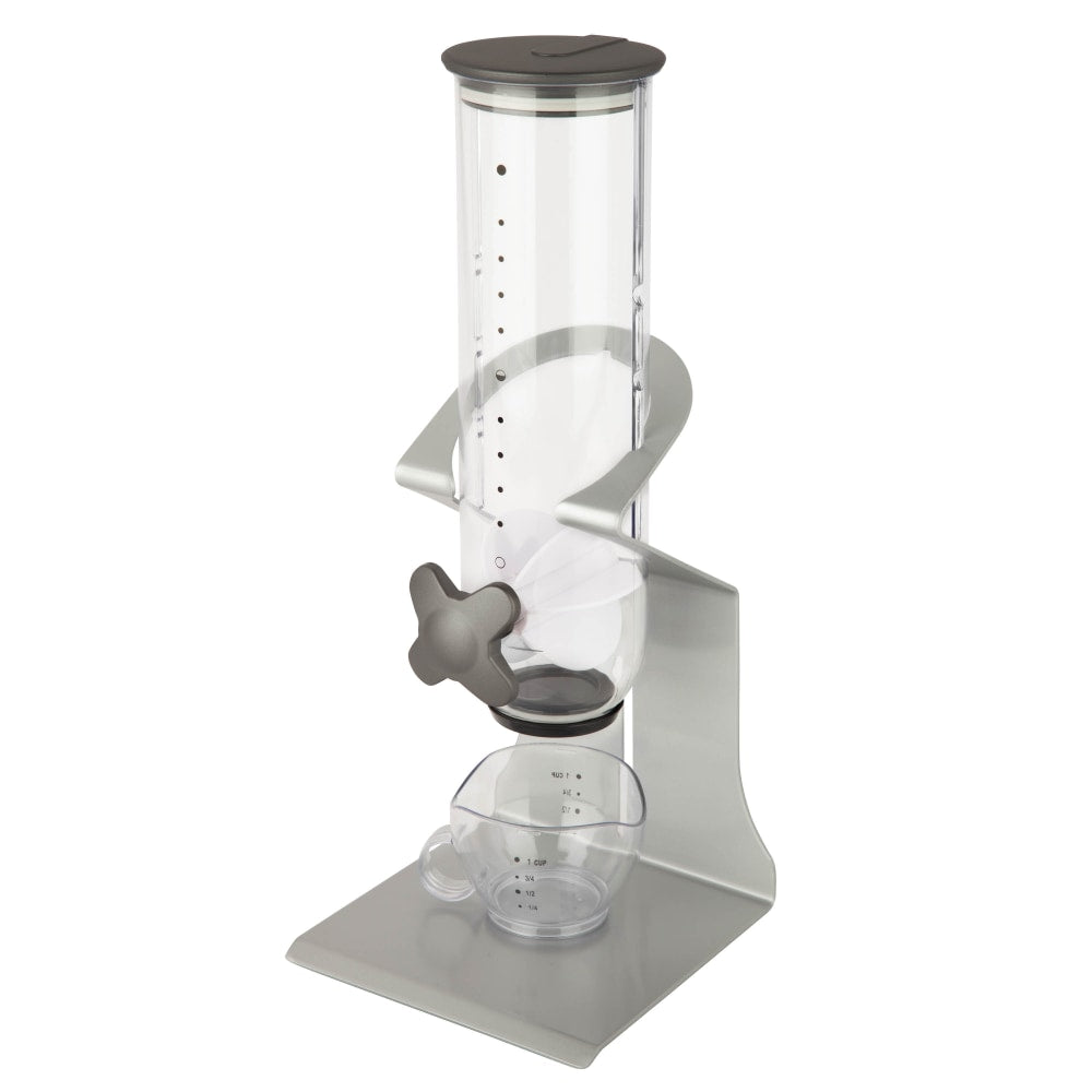 Zevro Smart Space Single Canister Dispenser, 13 Oz, Silver