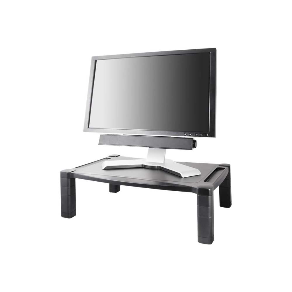 Kantek Extra Wide Deluxe MS500 - Stand - for monitor / notebook / printer / fax - black - desktop