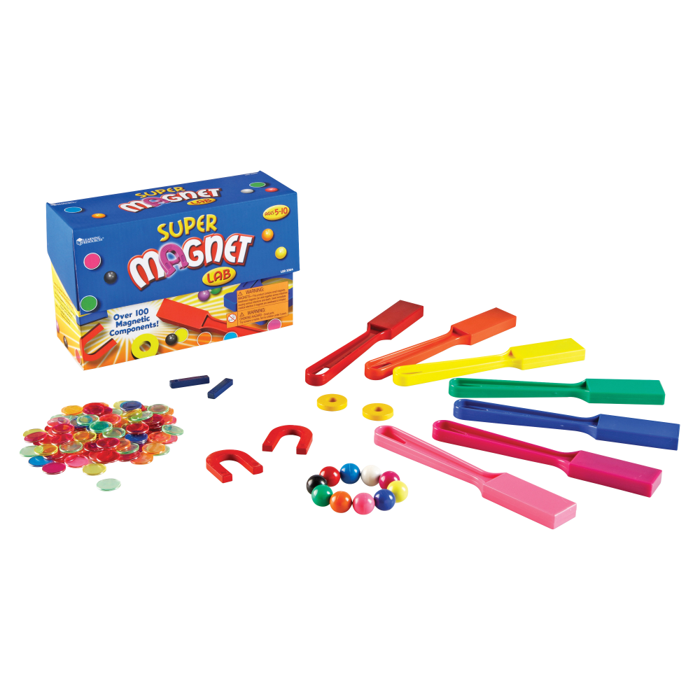 Learning Resources Super Magnet Lab Kit, Pre-K To Grade 5, Set Of 224 Pieces