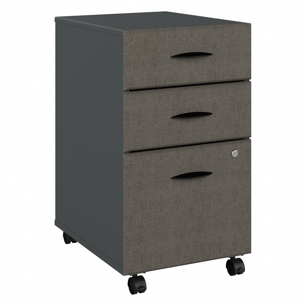Bush Business Furniture Office Advantage 20-1/6inD Vertical 3-Drawer Mobile File Cabinet, Slate, Delivery