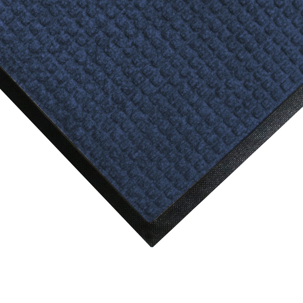 M+A Matting WaterHog Squares Classic Floor Mat, 4ft x 6ft, Navy