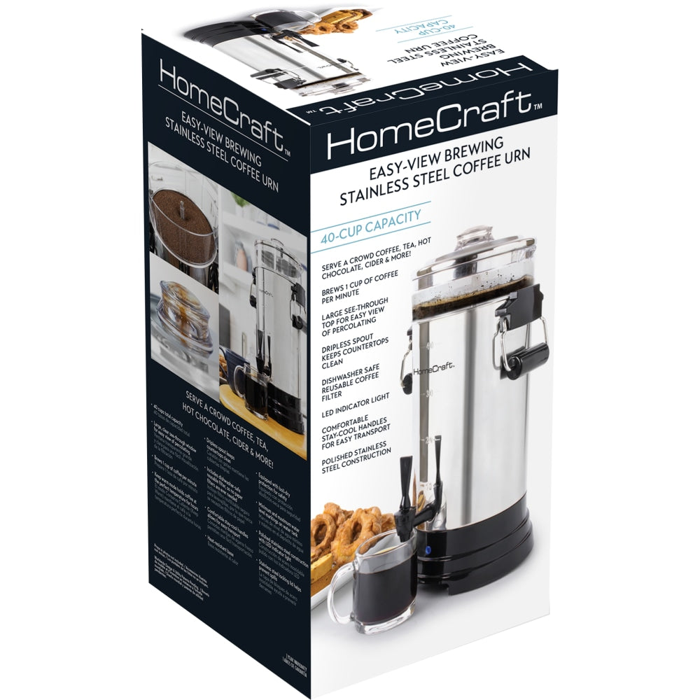 HomeCraft HCCUTFB40SS 40-Cup Coffee Urn, Silver