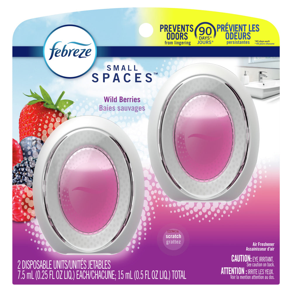 Febreze Small Spaces Air Fresheners, Berry and Bramble, 0.5 Oz, Pack Of 2 Air Fresheners