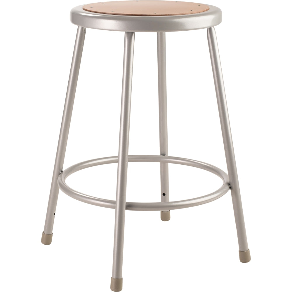 National Public Seating Hardboard Stool, 24inH, Gray