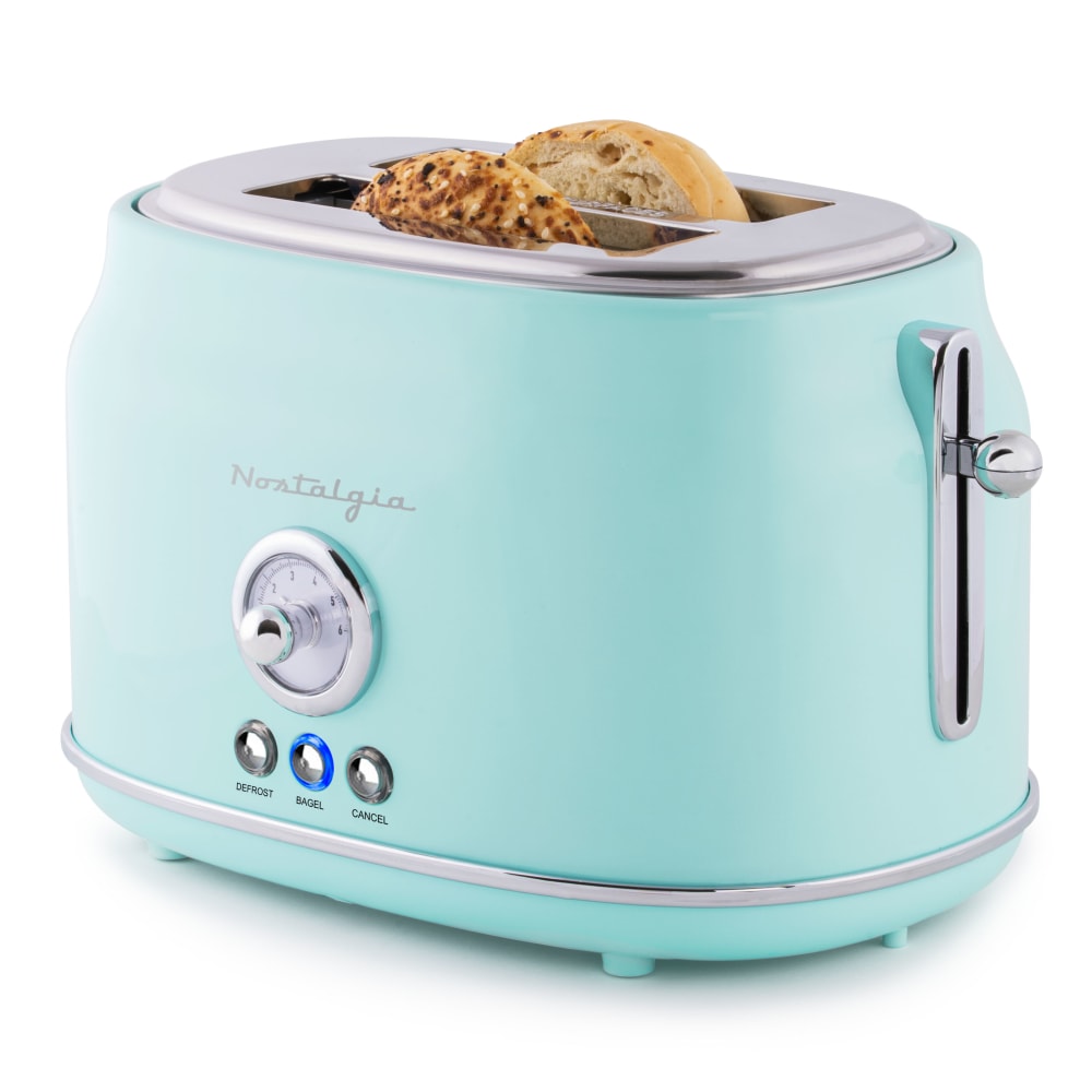 Nostalgia CLTOS2AQ Classic Retro 2-Slice Toaster, Aqua