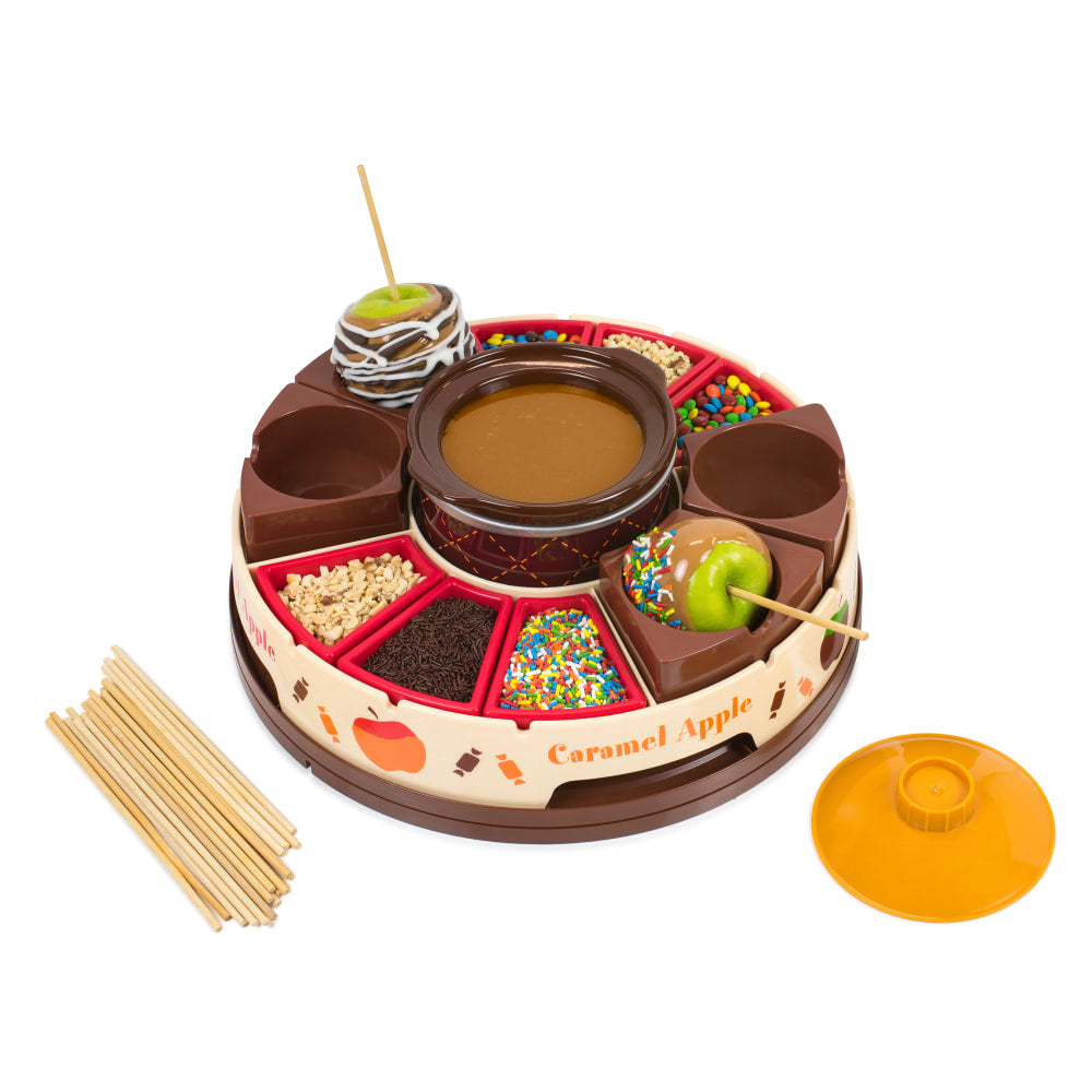 Nostalgia Electrics NCCA5 Caramel & Chocolate Apple Maker, 6-1/2in x 14in