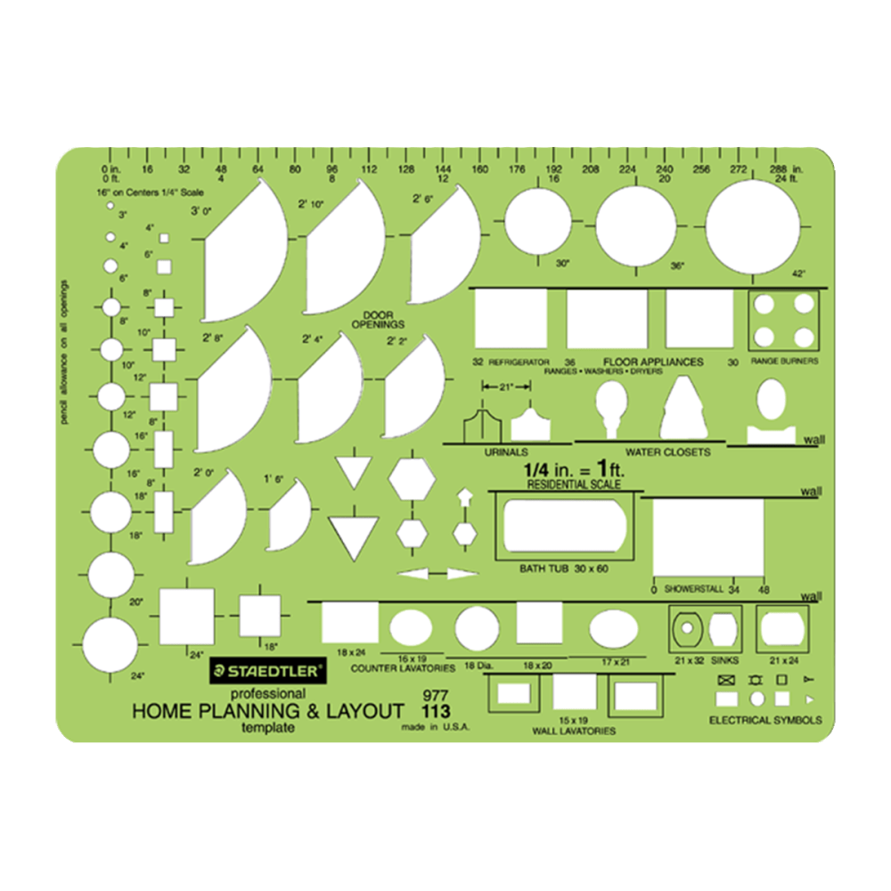 Staedtler Mars Template, Home Planning & Layout