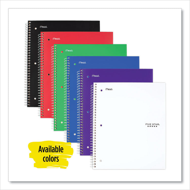 Wirebound Notebook, 1-Subject, Wide/Legal Rule, Randomly Assorted Cover Color, (100) 10.5 x 8 Sheets