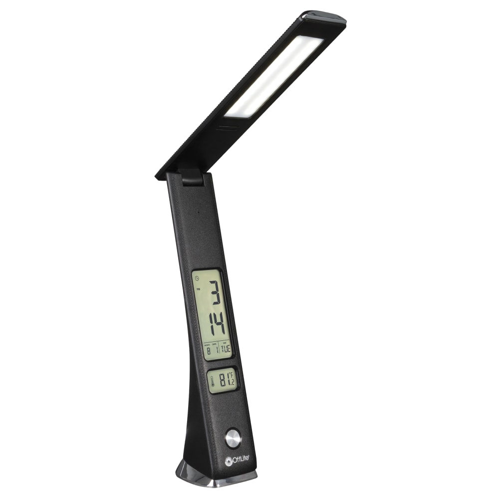 OttLite Rise LED Desk Lamp, 19inH, Black