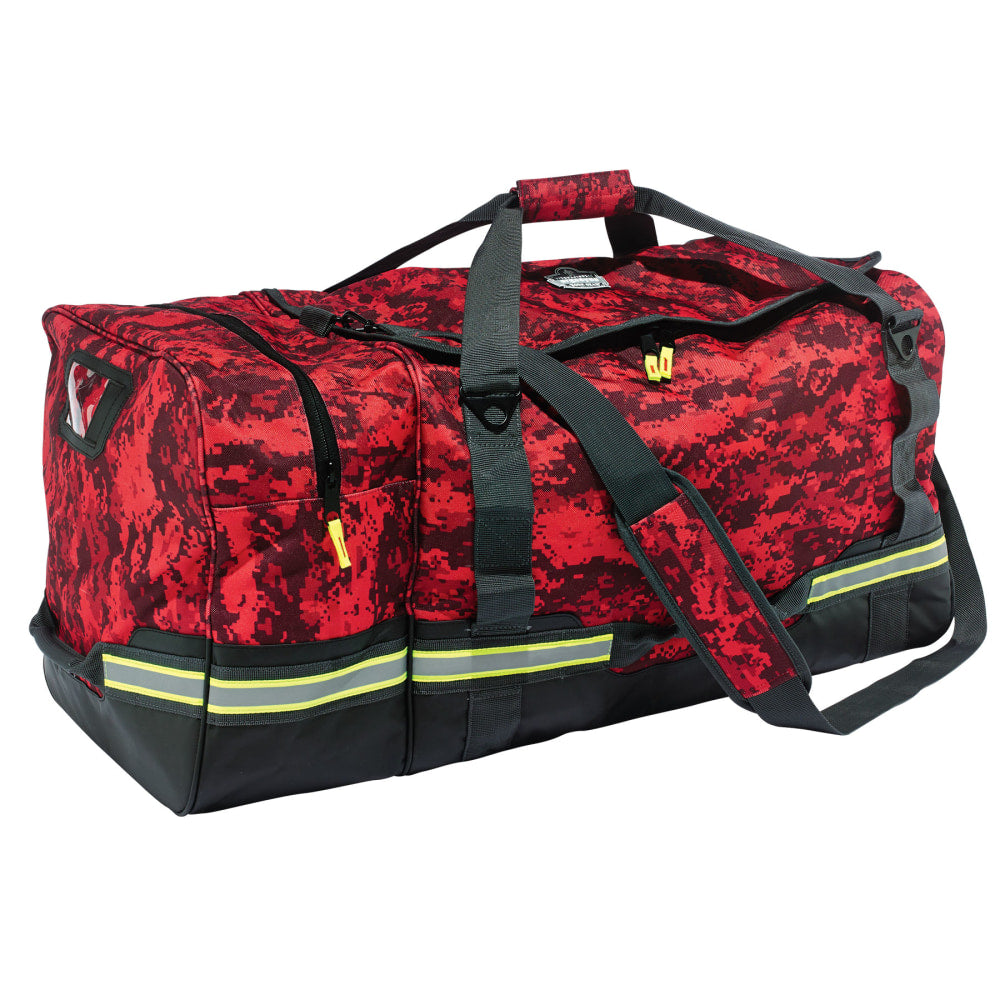 Ergodyne Arsenal 5008 Fire And Safety Gear Bag, 16inH x 15-1/2inW x 31inD, Digital Camo Red