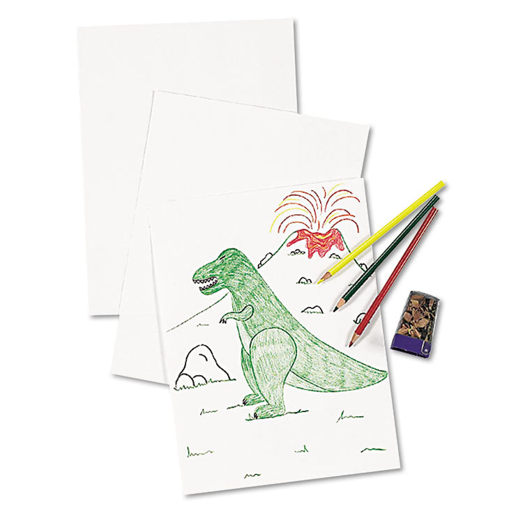 White Drawing Paper, 78 lb Text Weight, 12 x 18, Pure White, 500/Ream