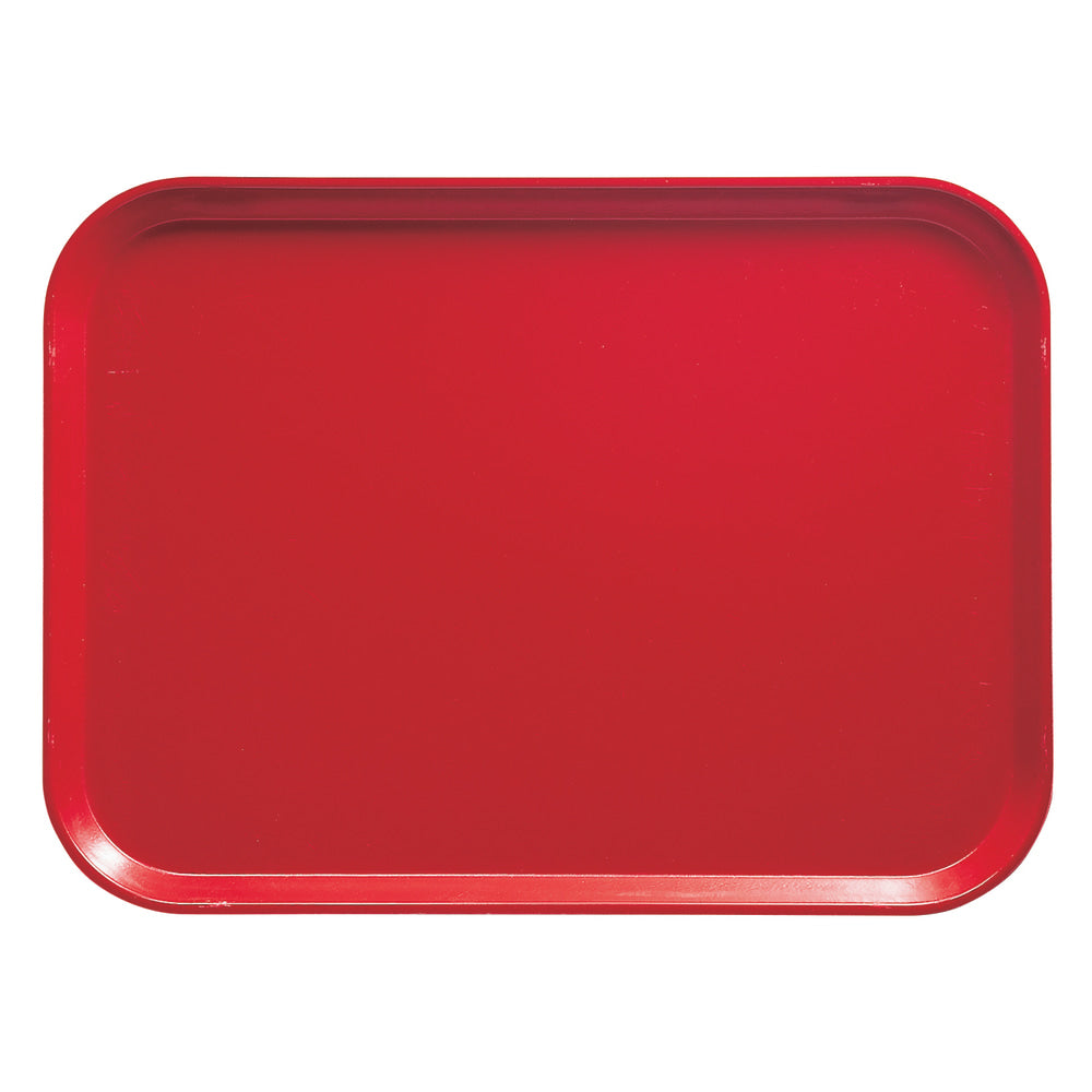 Cambro Camtray Rectangular Serving Trays, 15in x 20-1/4in, Signal Red, Pack Of 12 Trays
