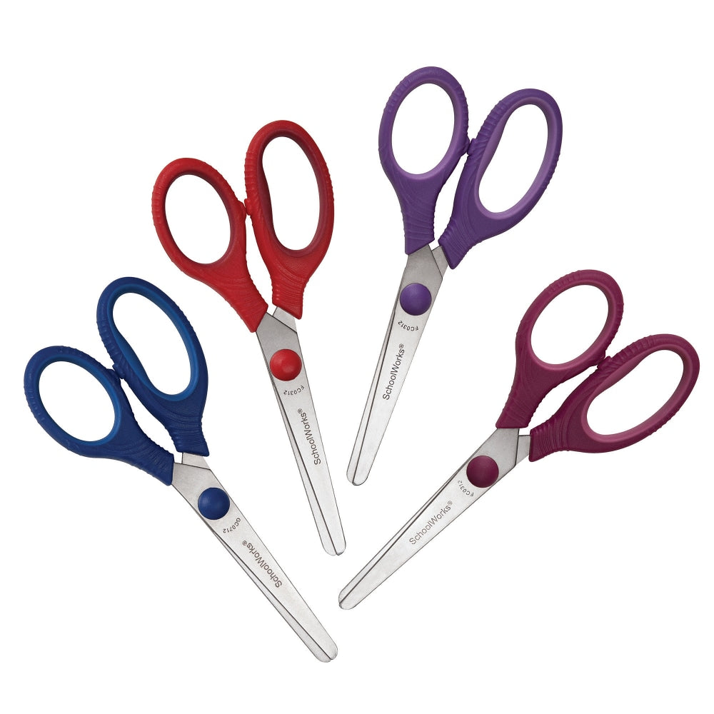 SchoolWorks Value Smart Scissors, 5in, Blunt Tip, Assorted Colors